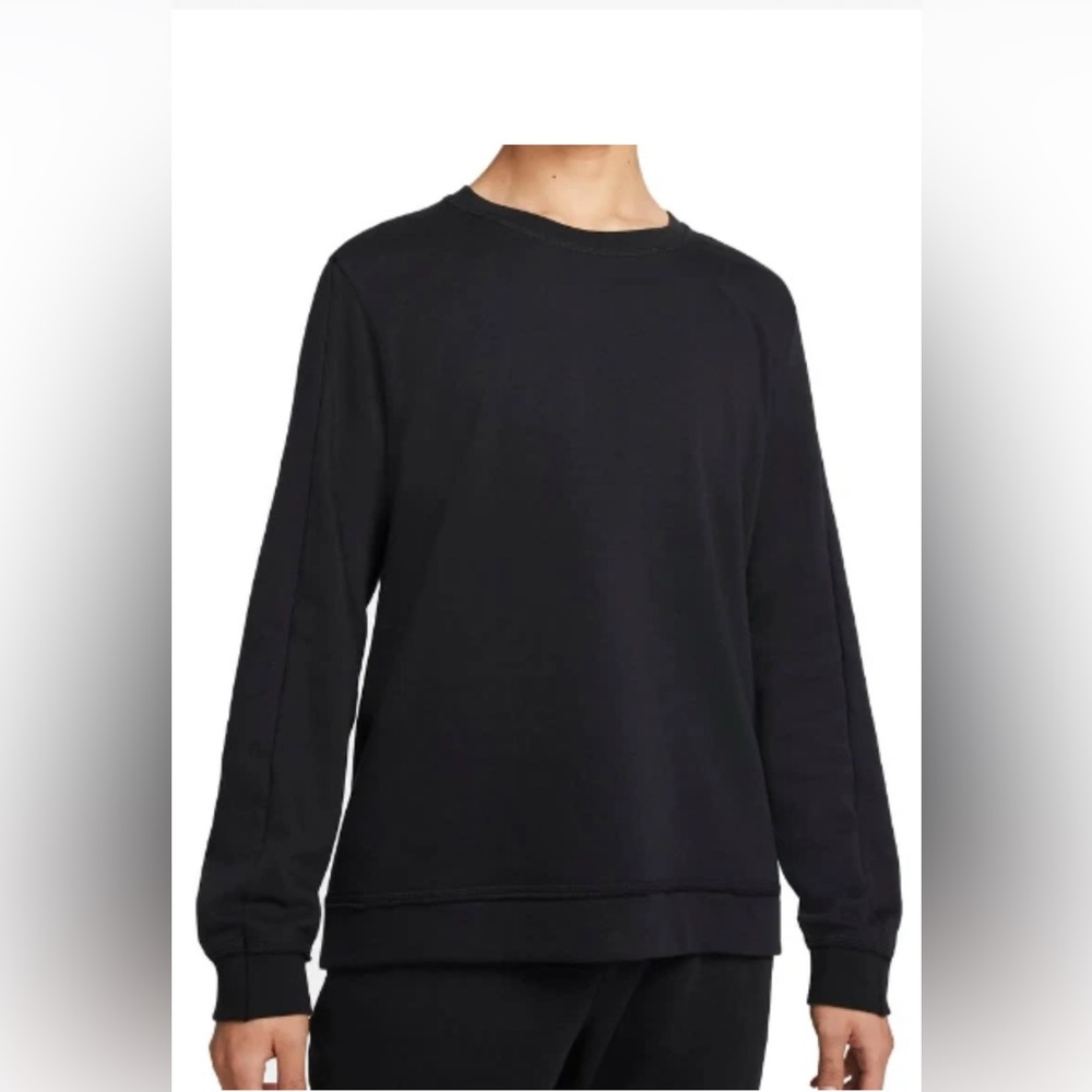 🌟3 for $30🌟Nike DM8137-010 Core Crew Neck Yoga Sweatshirt Black LS Pullover, S